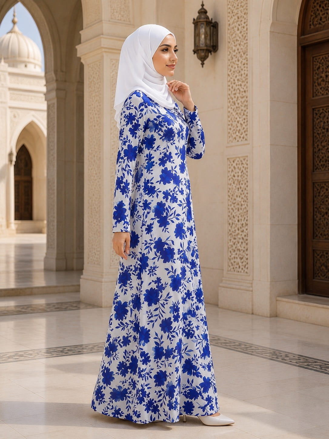 Printed Georgette Dual Layer Abaya AYG-114
