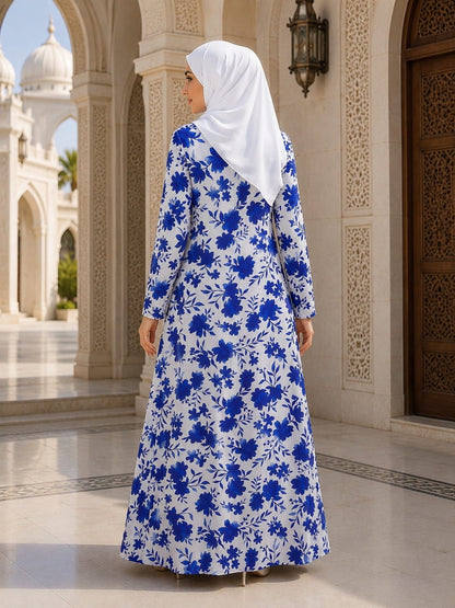 Printed Georgette Dual Layer Abaya AYG-114