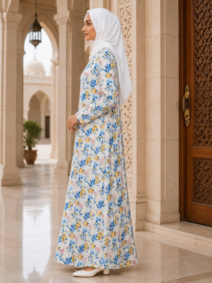 Printed Georgette Dual Layer Abaya AYG-115