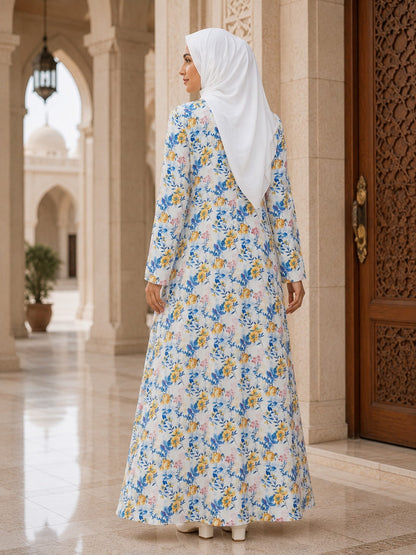 Printed Georgette Dual Layer Abaya AYG-115