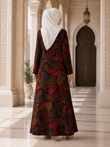 Printed Georgette Dual Layer Abaya AYG-116