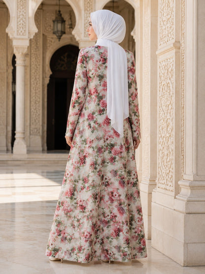 Printed Georgette Dual Layer Abaya AYG-117