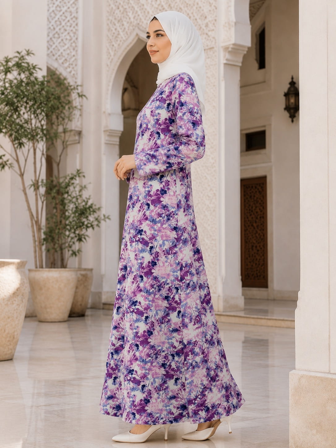 Printed Georgette Dual Layer Abaya AYG-118