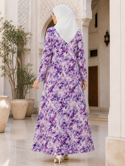 Printed Georgette Dual Layer Abaya AYG-118