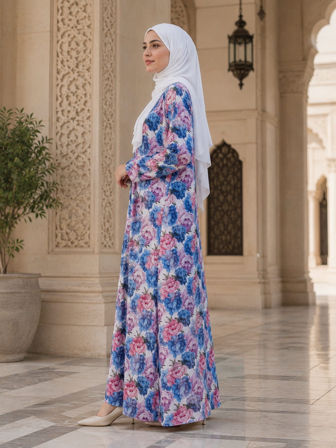 Printed Georgette Dual Layer Abaya AYG-120