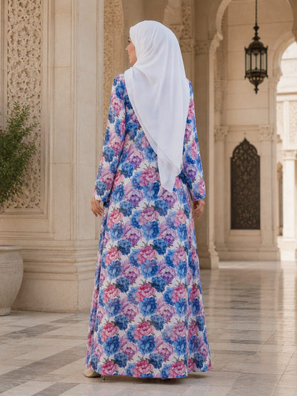 Printed Georgette Dual Layer Abaya AYG-120