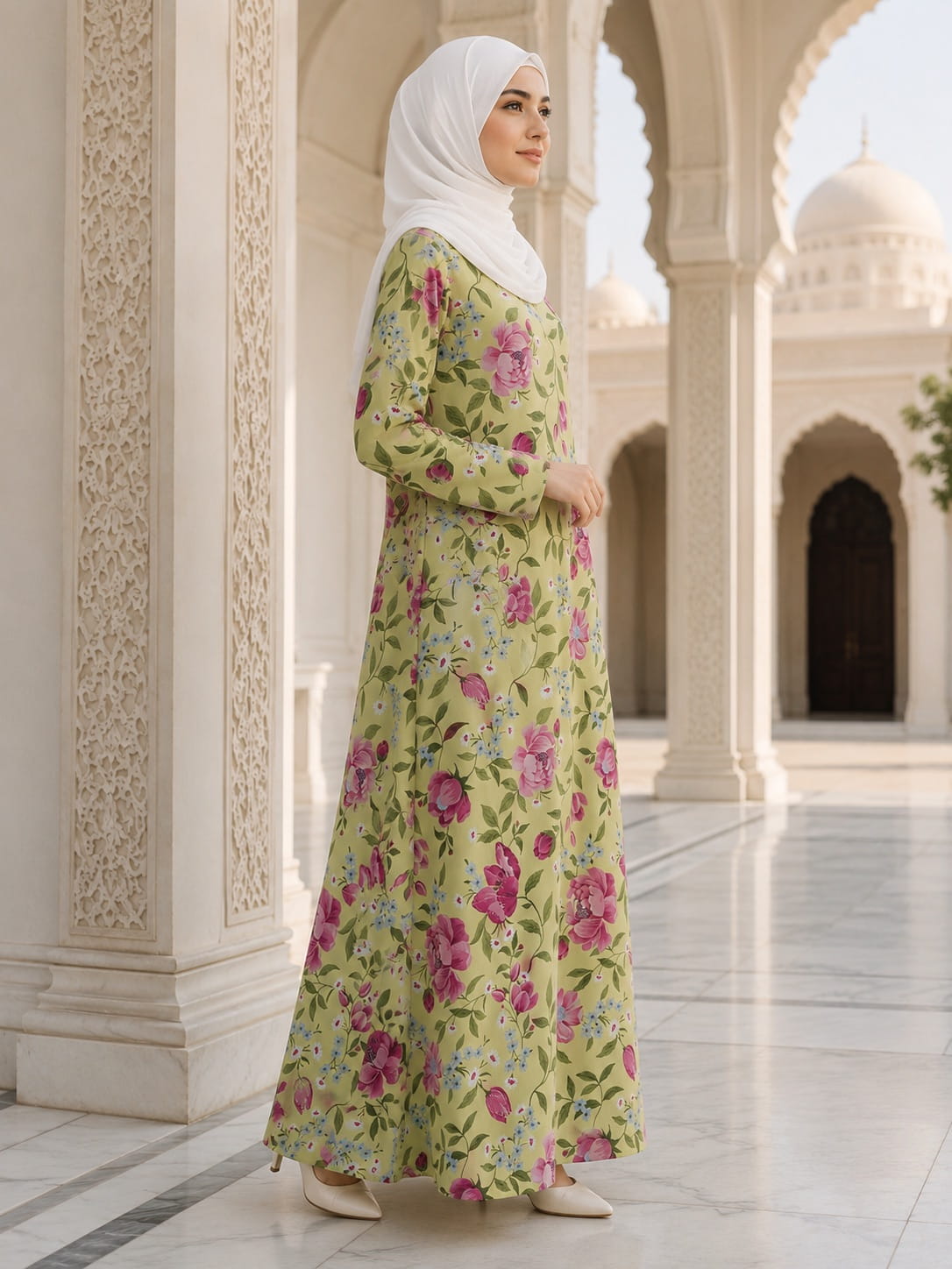 Printed Georgette Dual Layer Abaya AYG-121