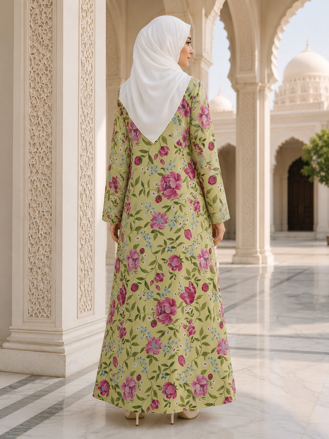 Printed Georgette Dual Layer Abaya AYG-121