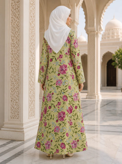Printed Georgette Dual Layer Abaya AYG-121