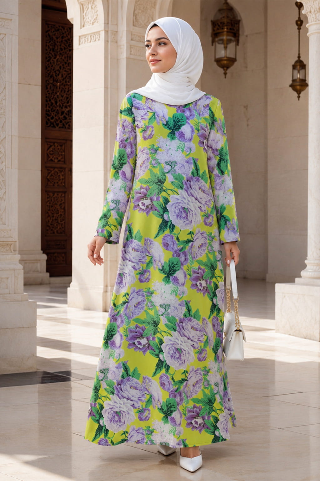 Printed Georgette Dual Layer Abaya AYG-123