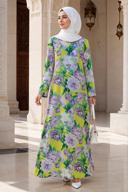 Printed Georgette Dual Layer Abaya AYG-123