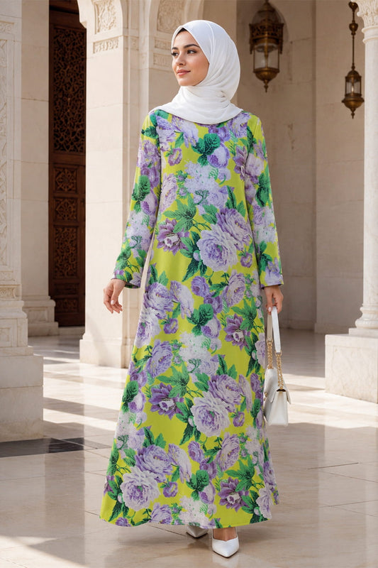 Printed Georgette Dual Layer Abaya AYG-123