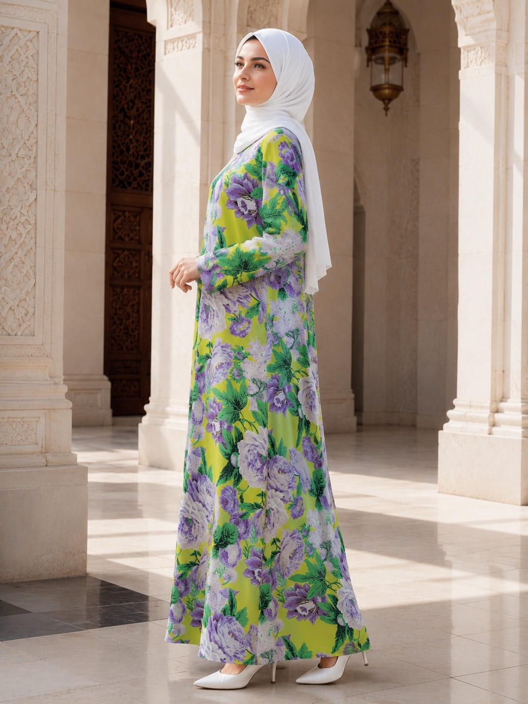 Printed Georgette Dual Layer Abaya AYG-123