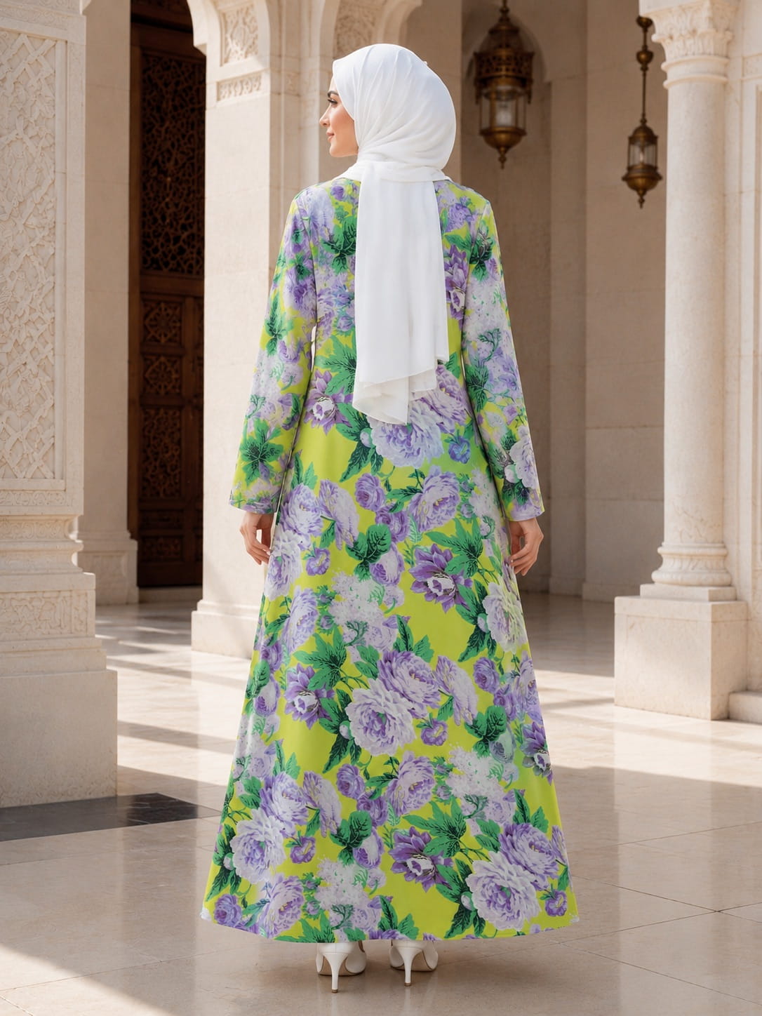 Printed Georgette Dual Layer Abaya AYG-123