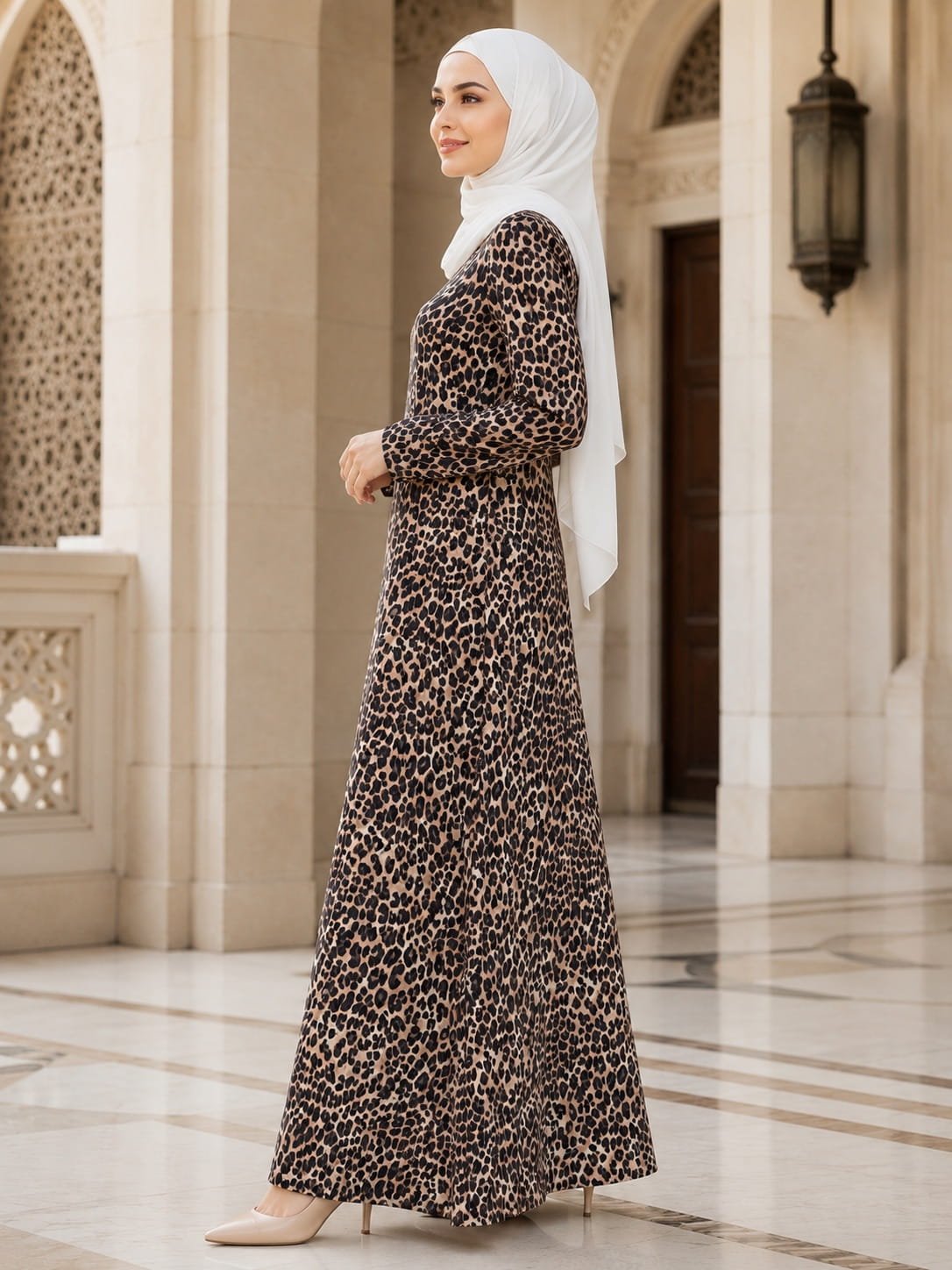 Printed Georgette Dual Layer Abaya AYG-124