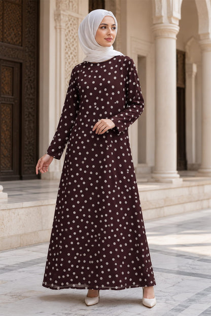 Printed Georgette Dual Layer Abaya AYG-126
