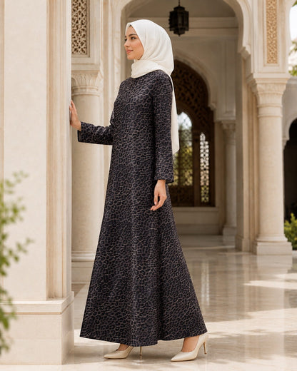 Printed Organza Dual Layer Abaya AYG-127