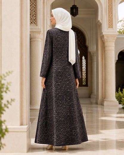 Printed Organza Dual Layer Abaya AYG-127