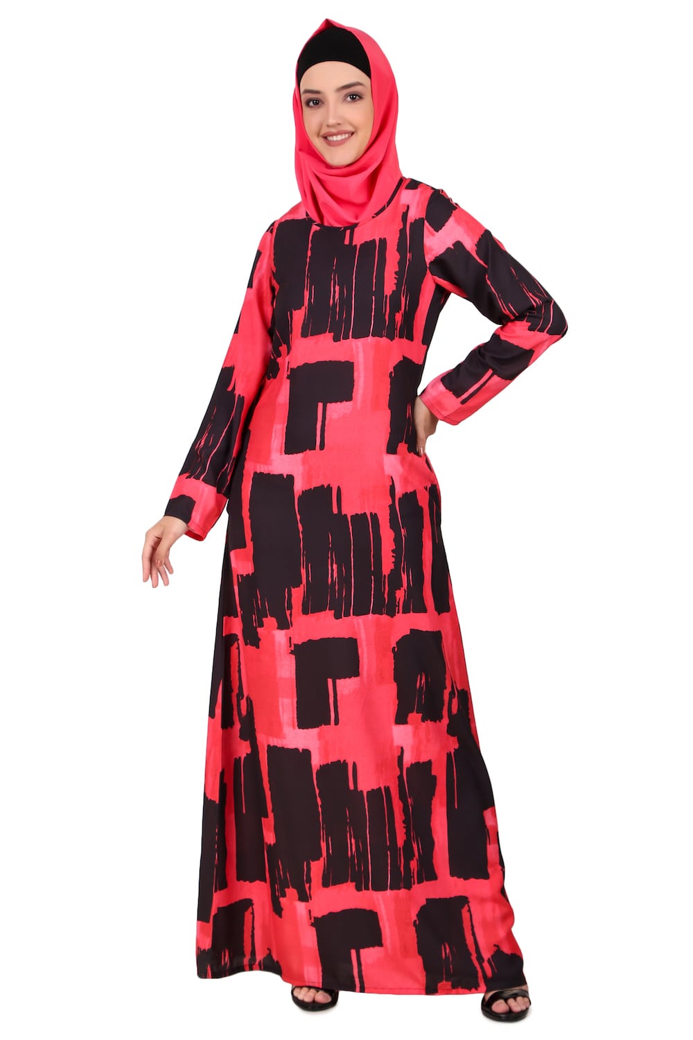 Printed Crepe Abaya AYP-392