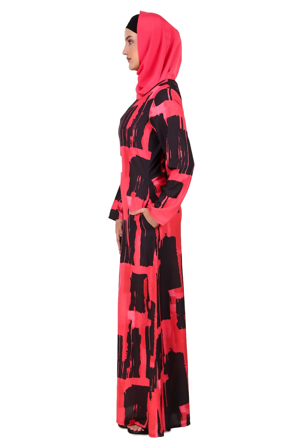 Printed Crepe Abaya AYP-392