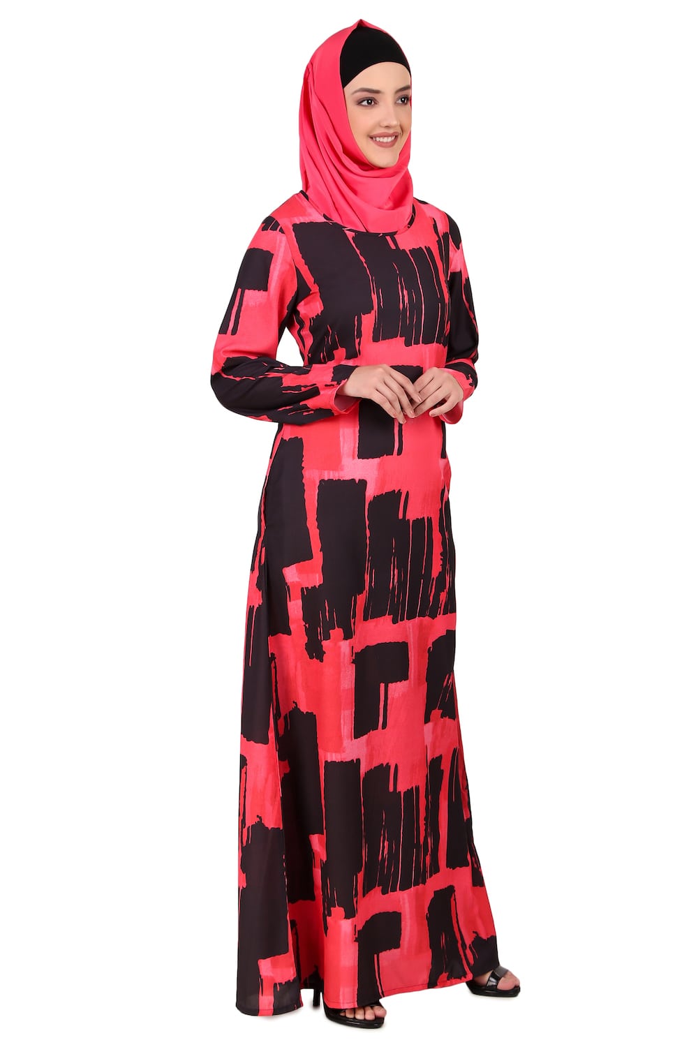 Printed Crepe Abaya AYP-392