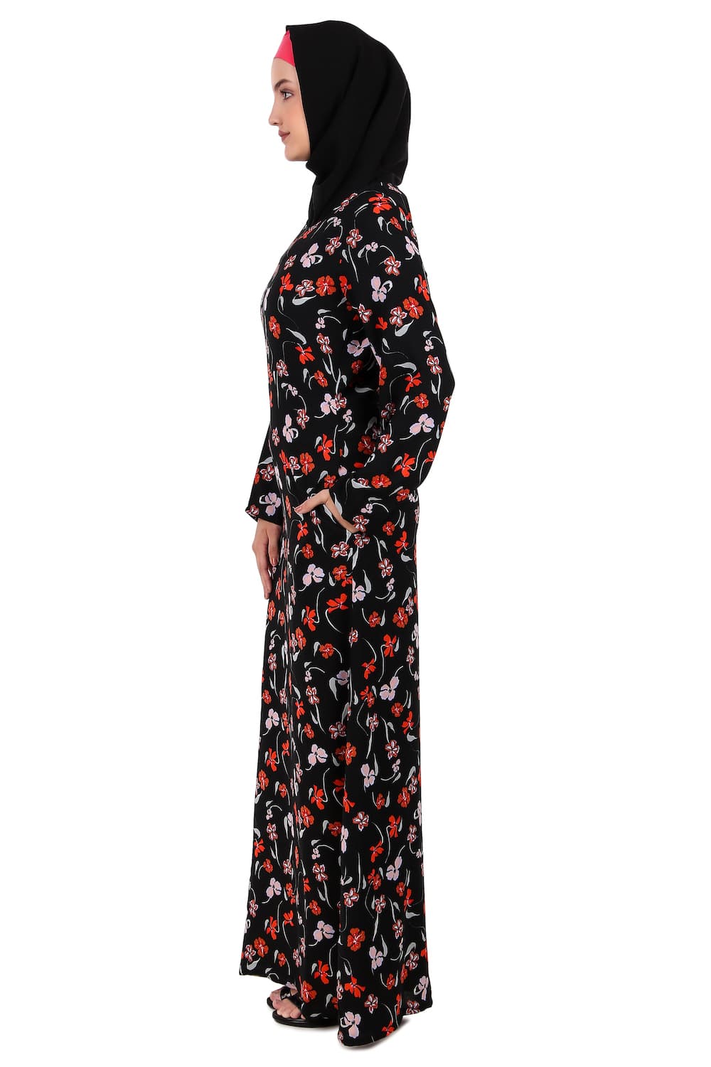 Printed Crepe Abaya AYP-394