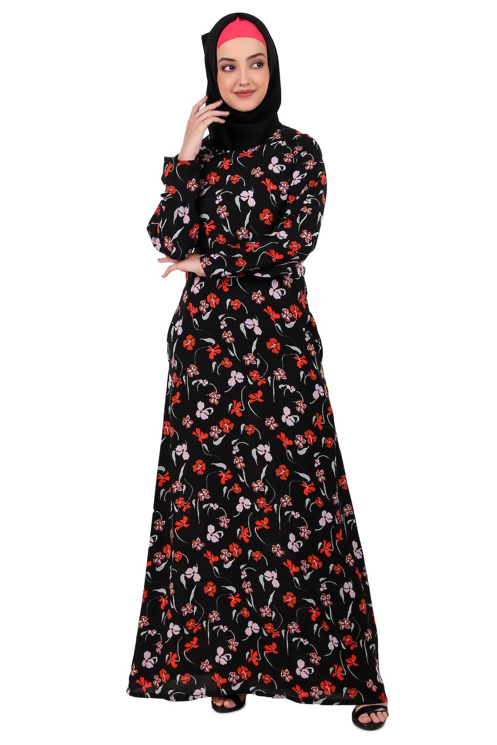 Printed Crepe Abaya AYP-394