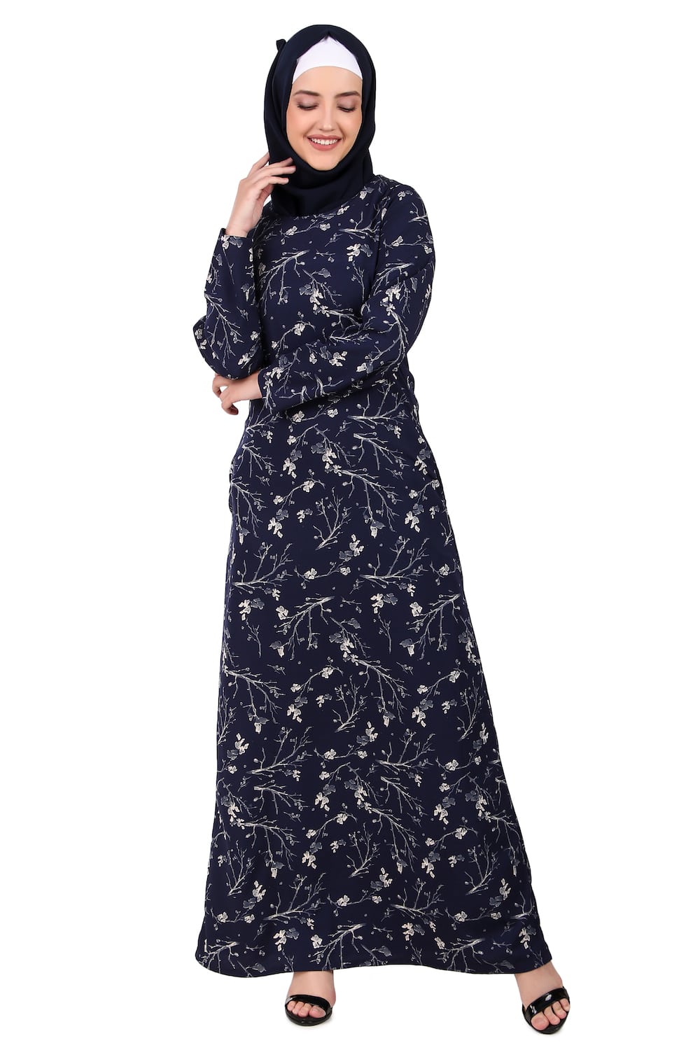 Printed Crepe Abaya AYP-395
