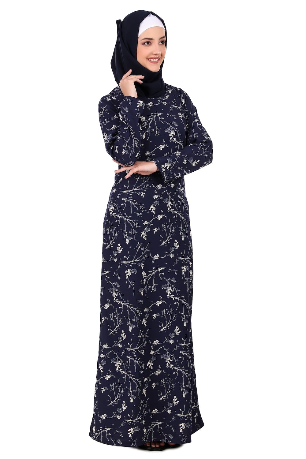 Printed Crepe Abaya AYP-395