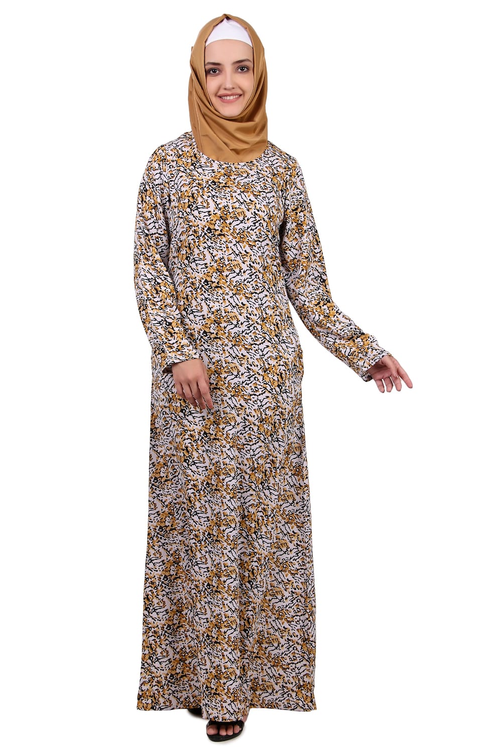 Printed Crepe Abaya AYP-401