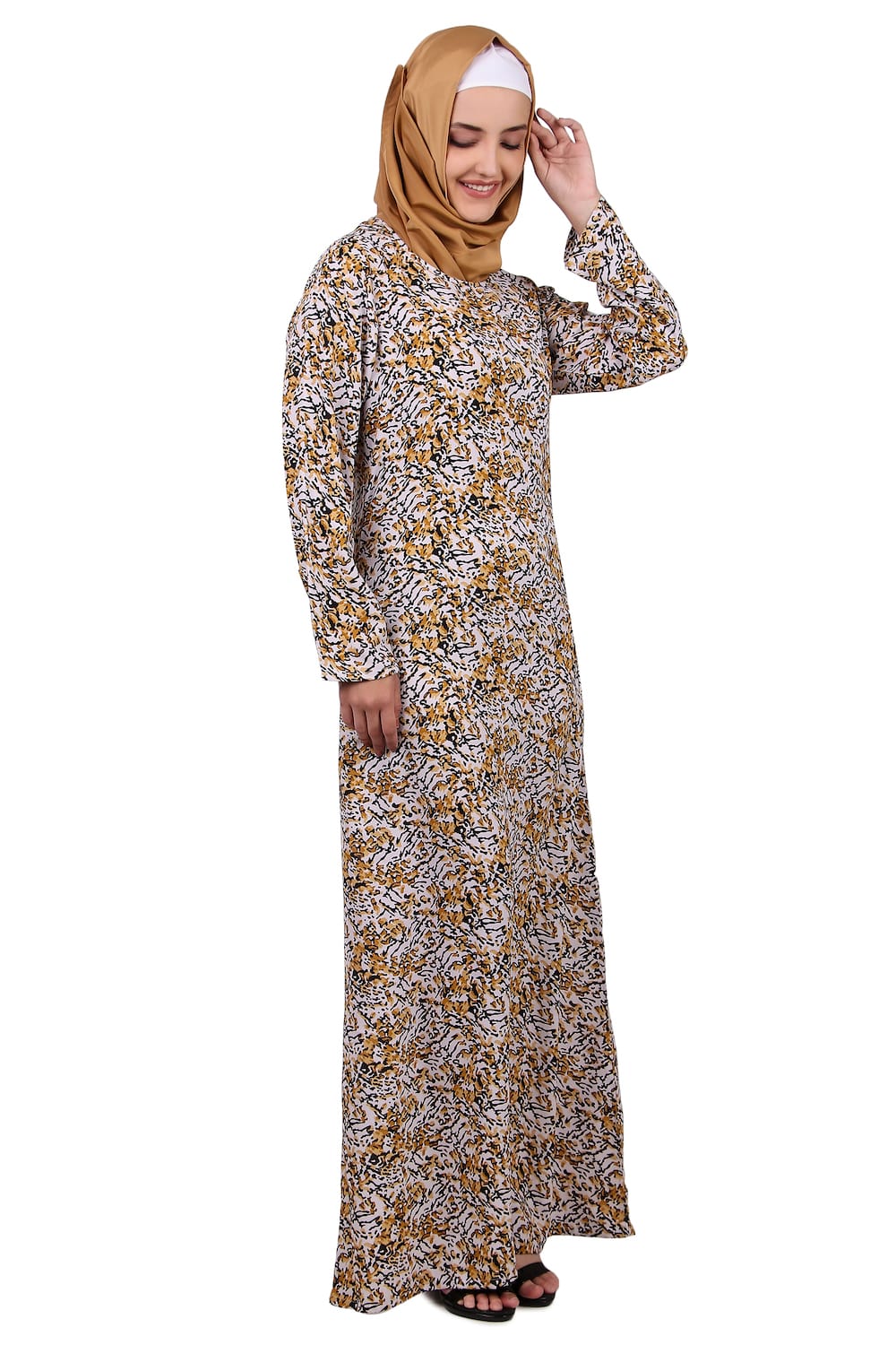 Printed Crepe Abaya AYP-401