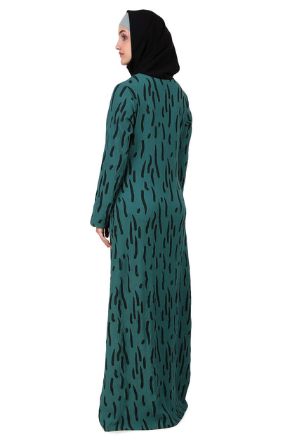 Printed Crepe Abaya AYP-411
