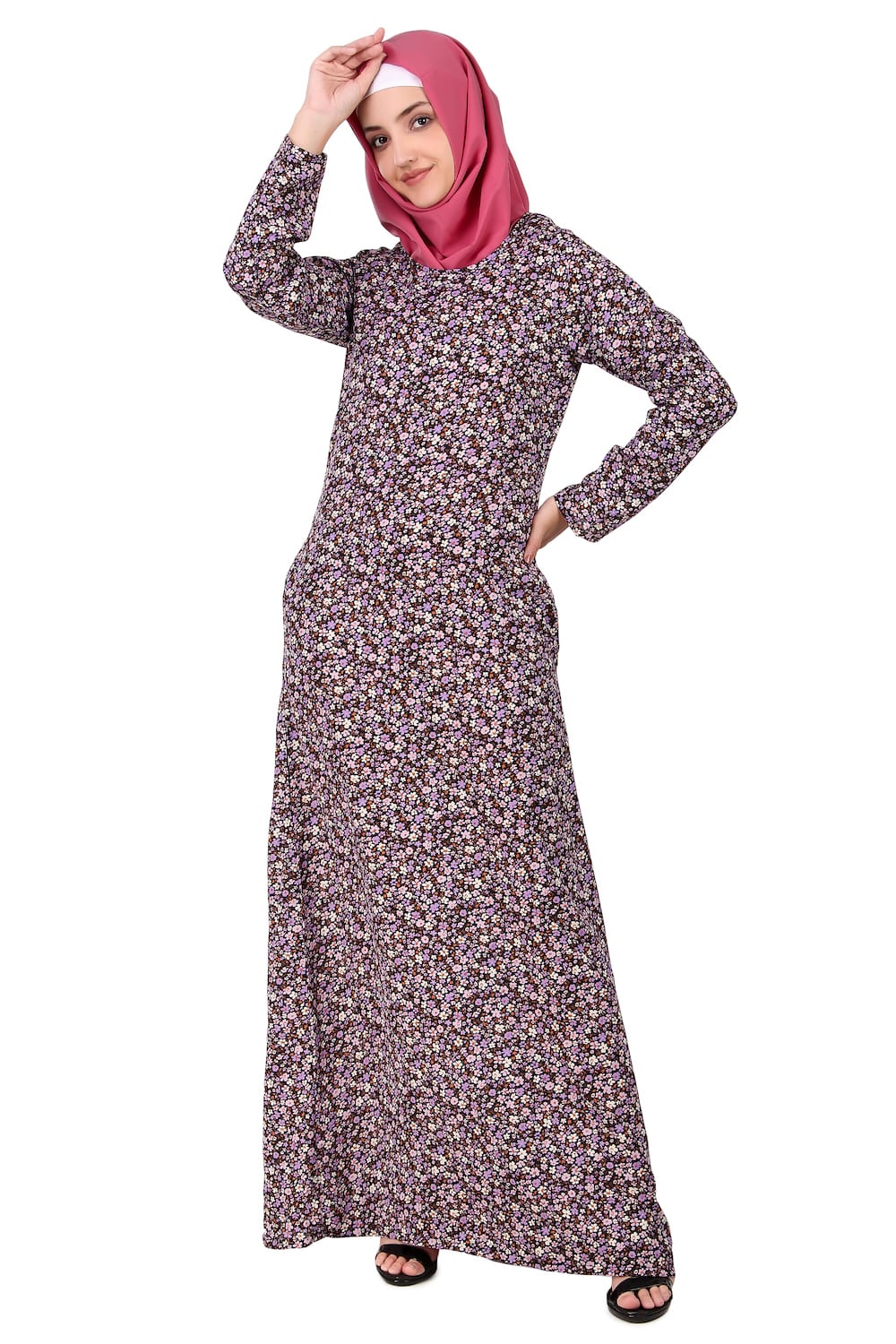 Printed Crepe Abaya AYP-412