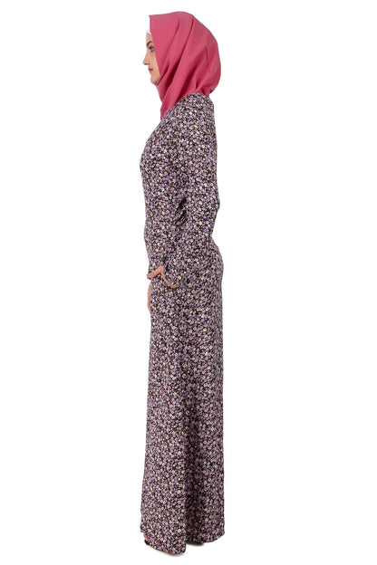 Printed Crepe Abaya AYP-412