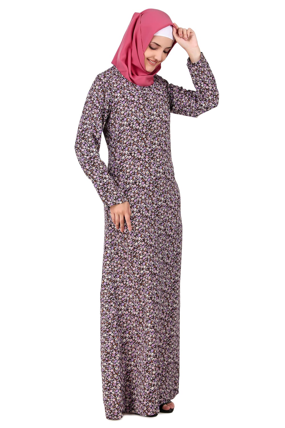 Printed Crepe Abaya AYP-412