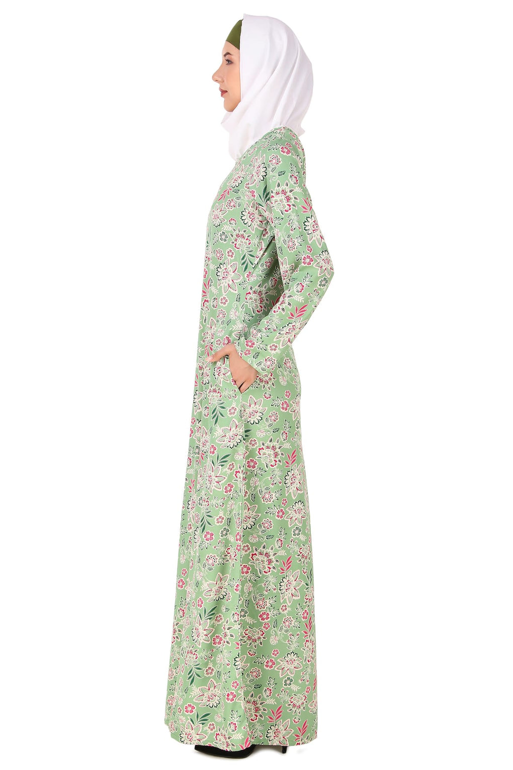 Printed Crepe Abaya AYP-414