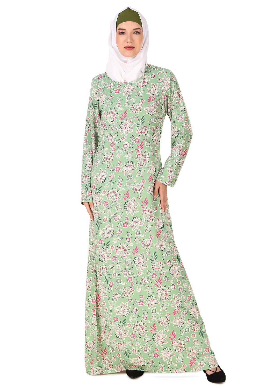 Printed Crepe Abaya AYP-414