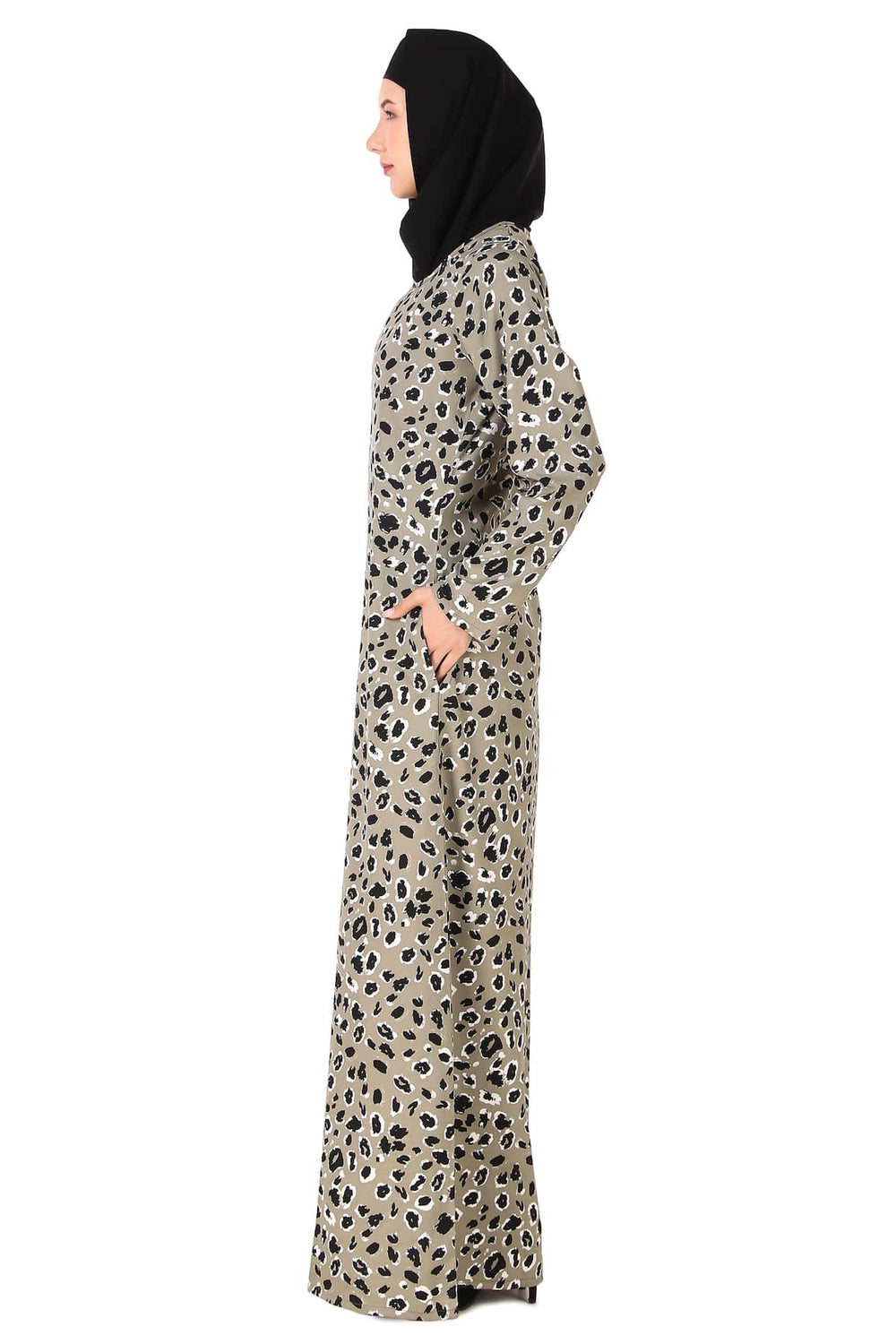 Printed Crepe Abaya AYP-415