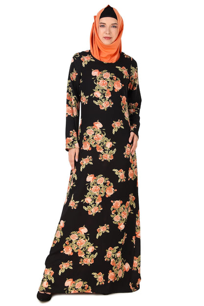 Printed Crepe Abaya AYP-416