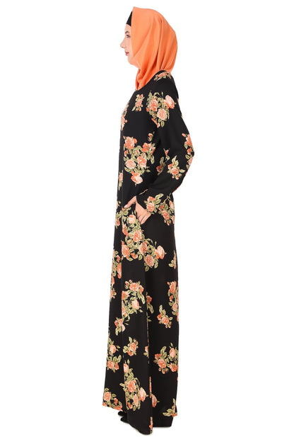 Printed Crepe Abaya AYP-416