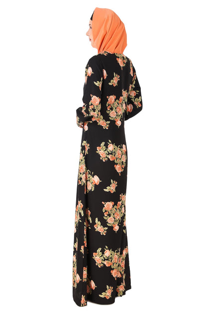 Printed Crepe Abaya AYP-416