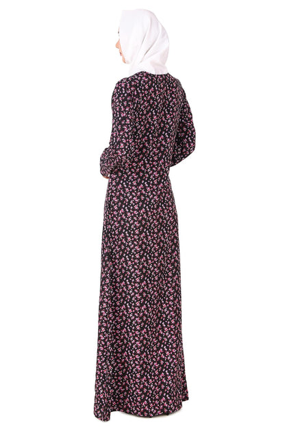 Printed Crepe Abaya AYP-417