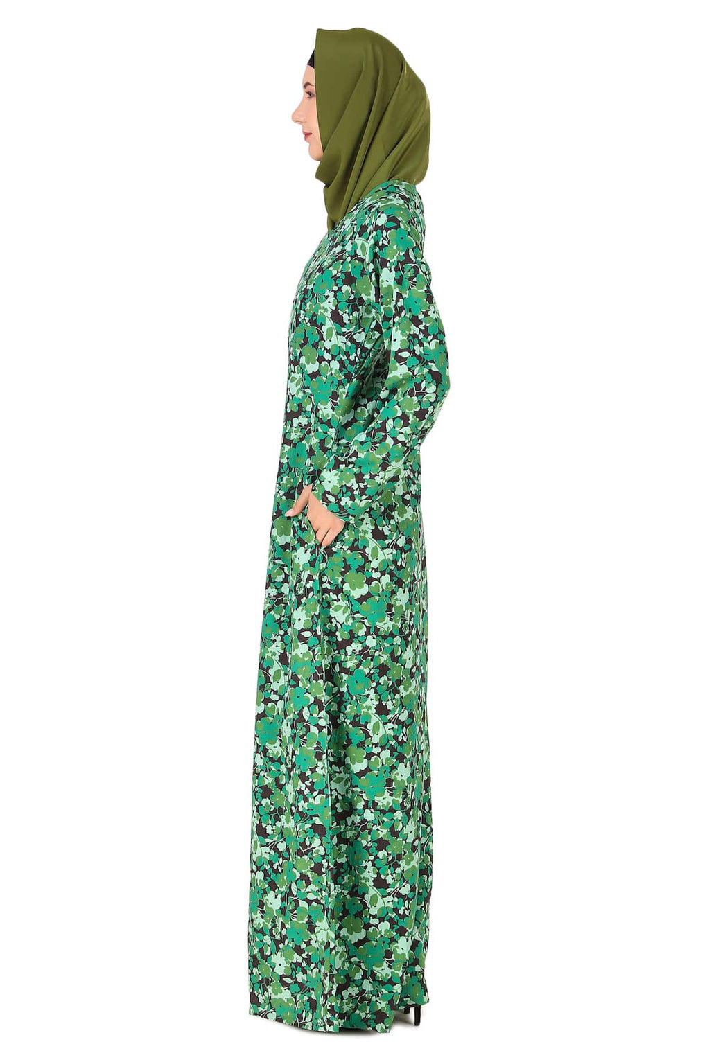 Printed Crepe Abaya AYP-418