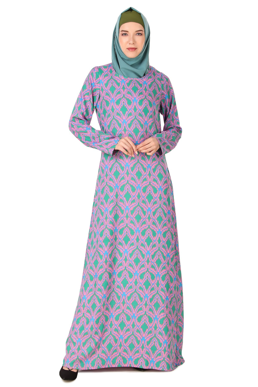 Printed Crepe Abaya AYP-424