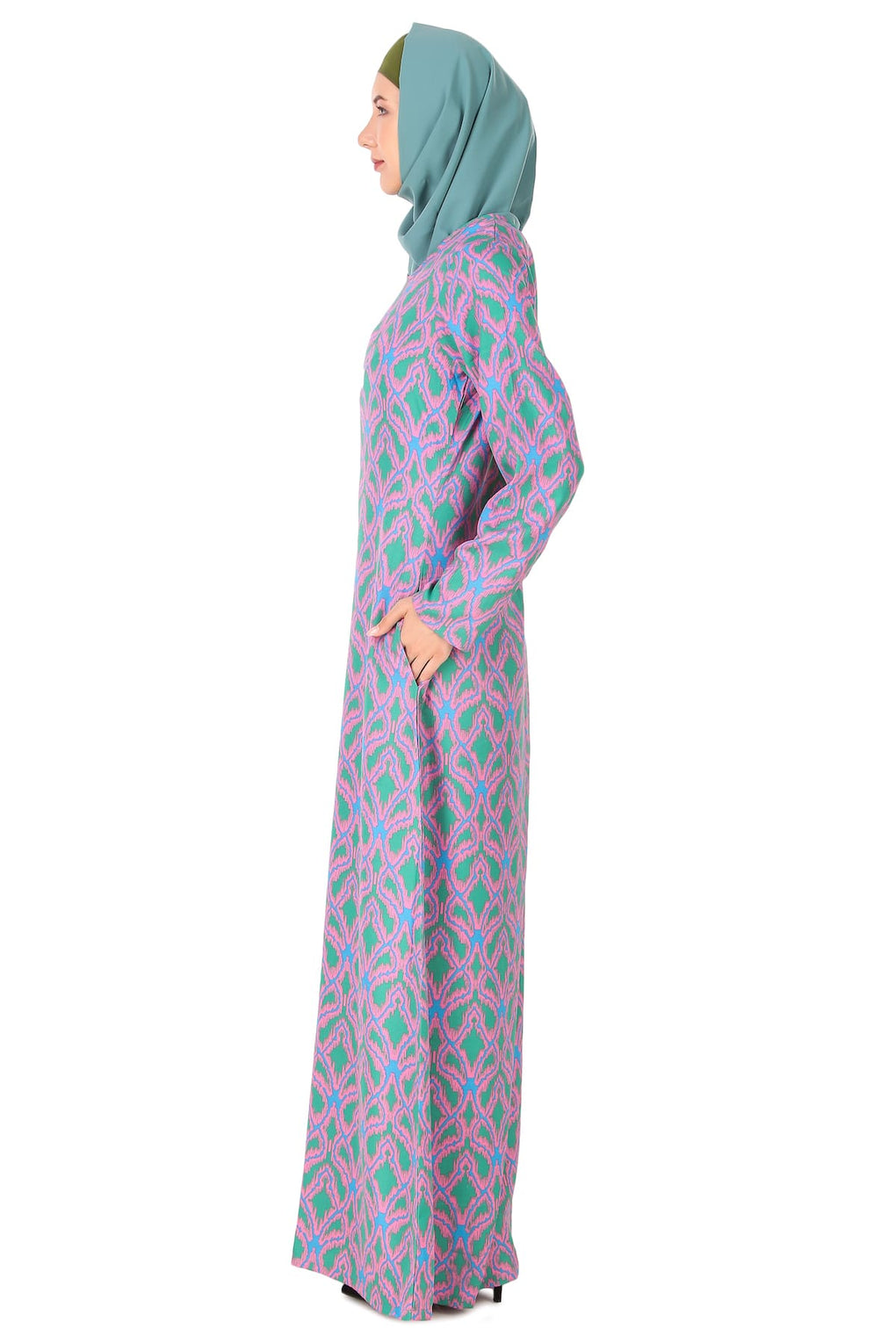 Printed Crepe Abaya AYP-424