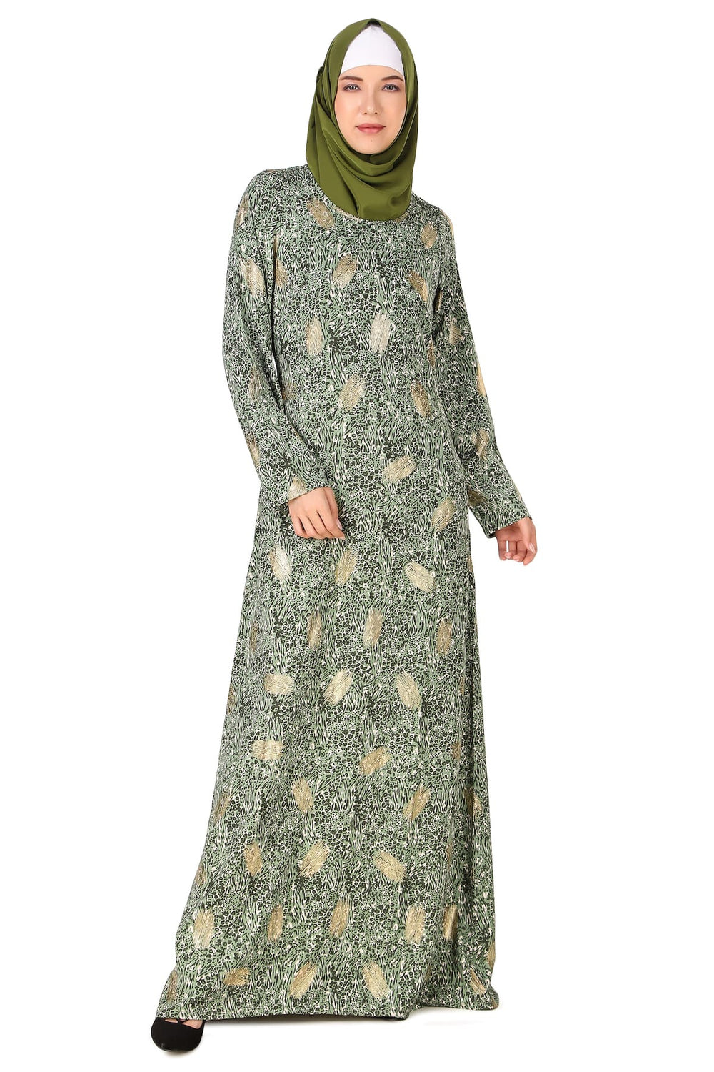 Printed Crepe Abaya AYP-429