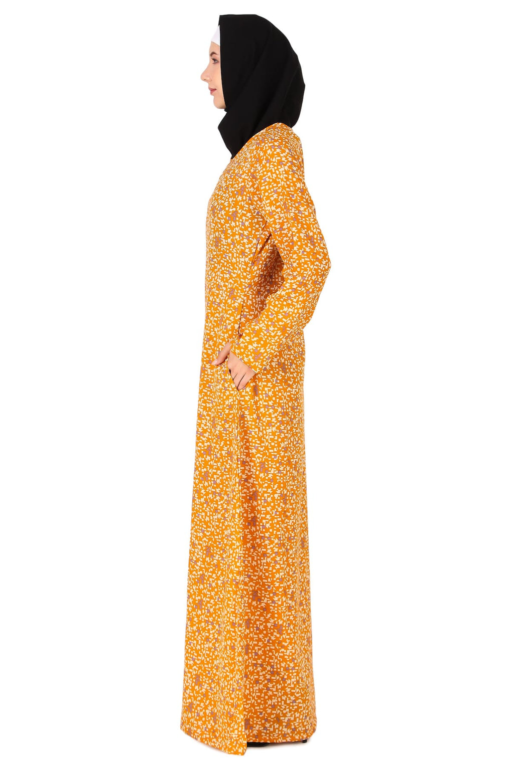 Printed Crepe Abaya AYP-436