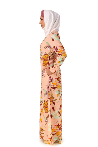 Printed Crepe Abaya AYP-438