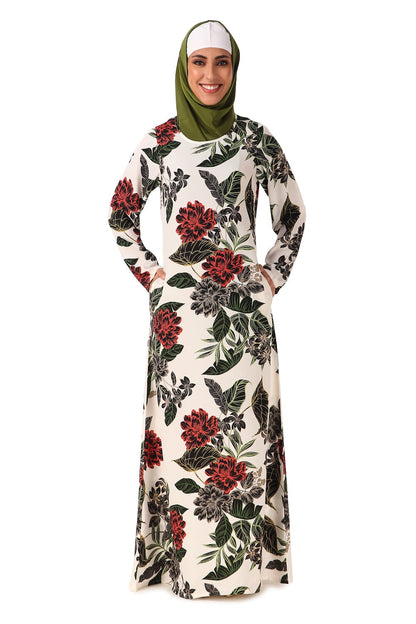 Printed Crepe Abaya AYP-439