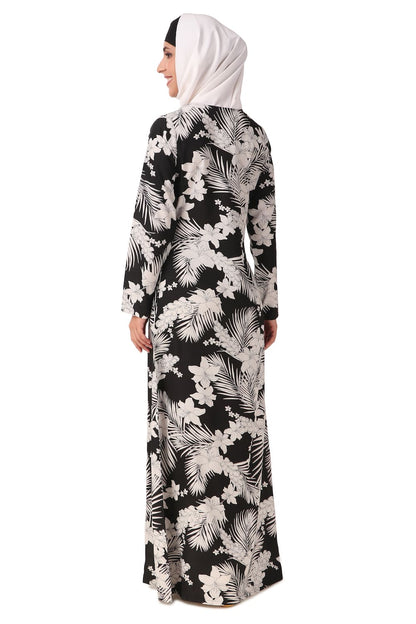 Printed Crepe Abaya AYP-446